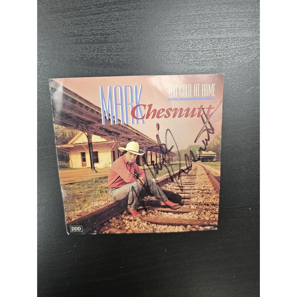 Vintage Mark Chesnutt Too Cold At Home Signed‎ CD Cover Autograph Insert Country